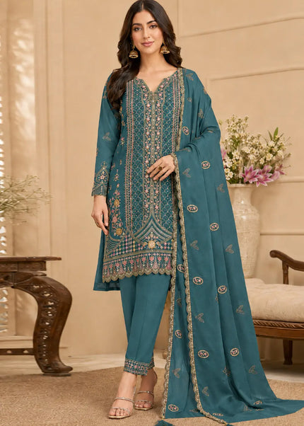 Rangoli Silk embroidery Pant Style Suit Series