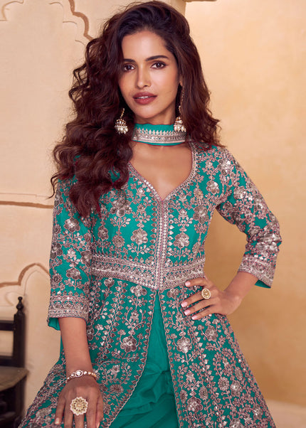 Chinnon Embroidered Sharara Suit Series