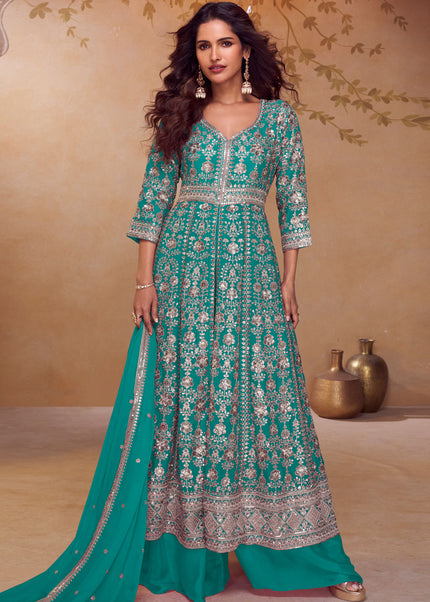 Chinnon Embroidered Sharara Suit Series