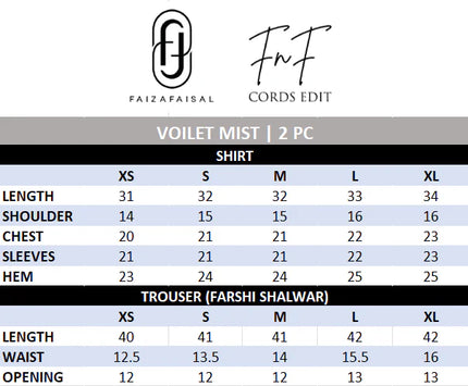 Faiza Faisal | Fnf Co-ord Edit - Violet Mist