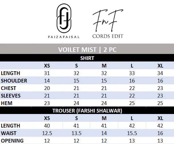Faiza Faisal | Fnf Co-ord Edit - Violet Mist