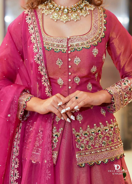 Pink Embroidered Lehenga Choli