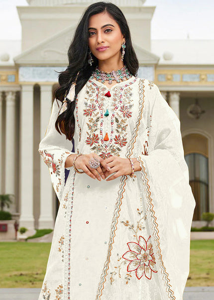 Sequins Embroidered Pant Style Suit