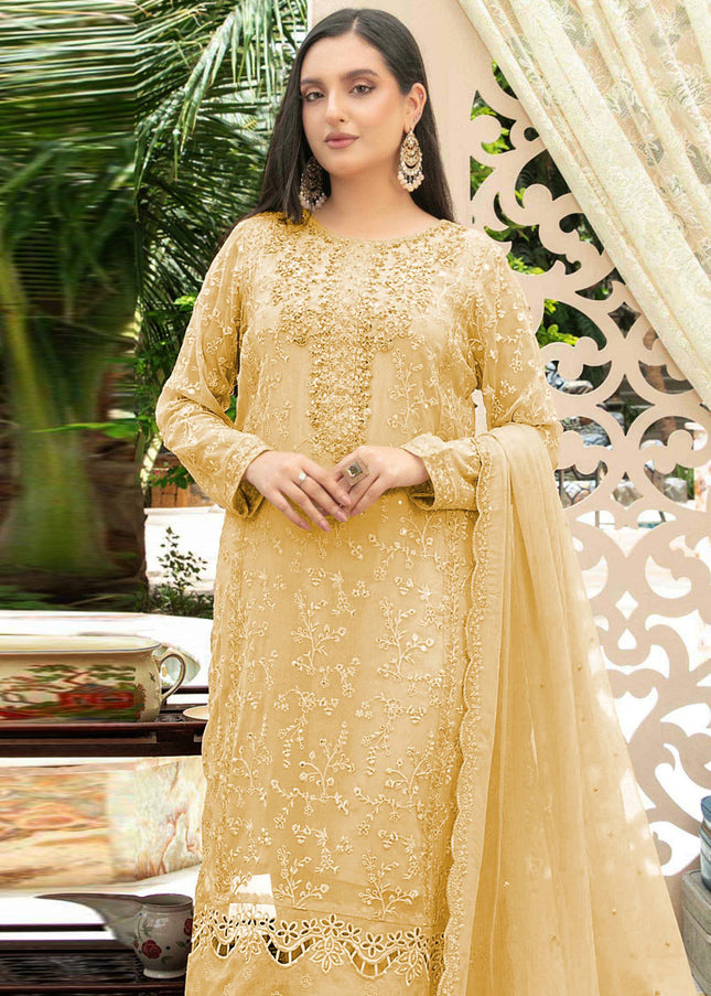 Chiffon Embroidered Pant Style Suit Series