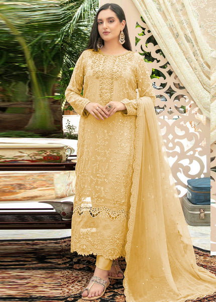 Chiffon Embroidered Pant Style Suit Series