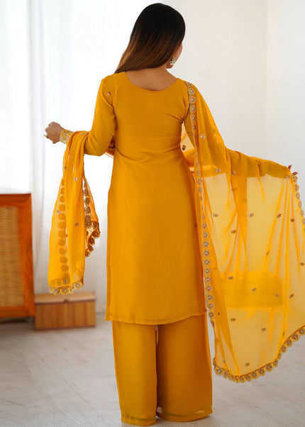 Sequins Embroidered Pant Style Suit