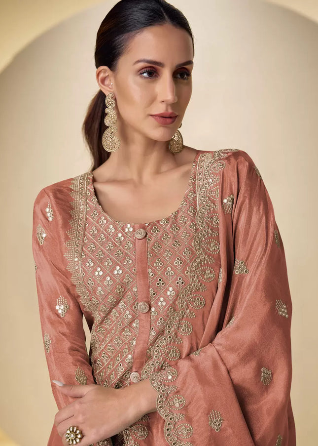Silk Embroidered Sharara Suit Series