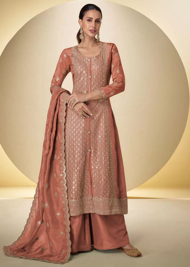 Silk Embroidered Sharara Suit Series