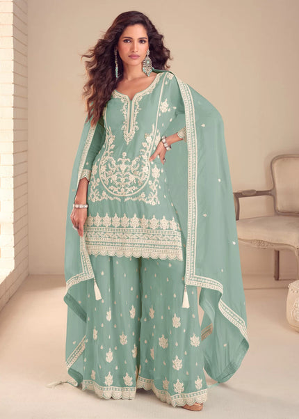 Chinnon Embroidered Sharara Suit Series