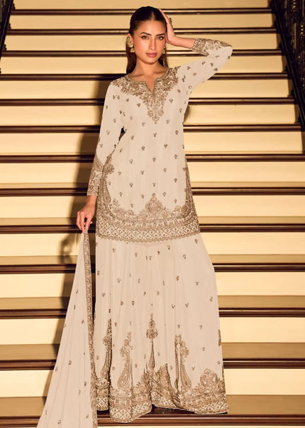 Chinnon Embroidered Sharara Suit Series