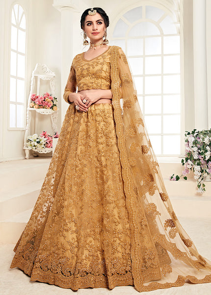 Gold Heavy Embroidered Lehenga