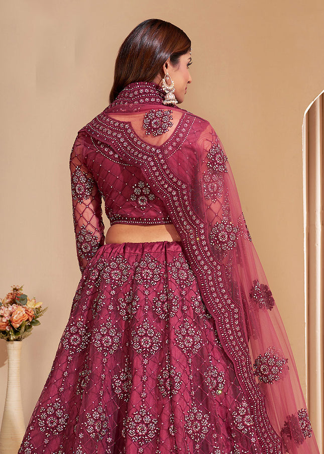 Pink Heavy Embroidered Lehenga