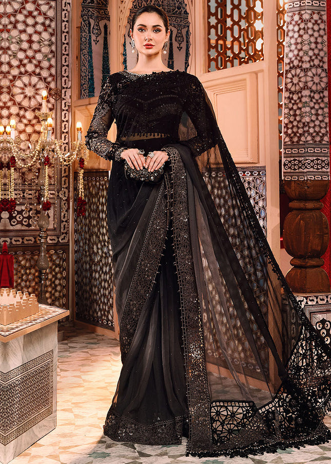 MARIA B - MBROIDERED - Grey and Black