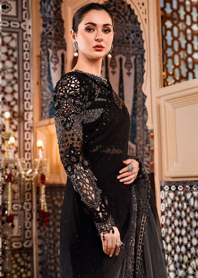 MARIA B - MBROIDERED - Grey and Black