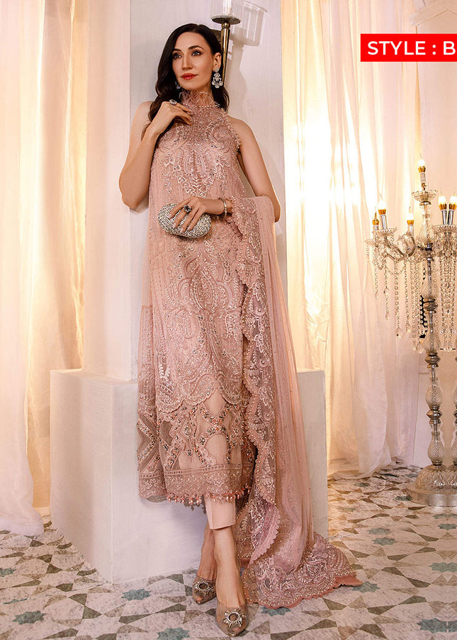 MARIA B - MBROIDERED - Ash Pink