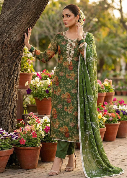 Organza Printed and Embroidered Pant Style Suit Series