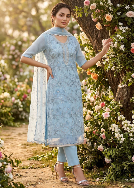 Organza Embroidered Pant Style Suit Series
