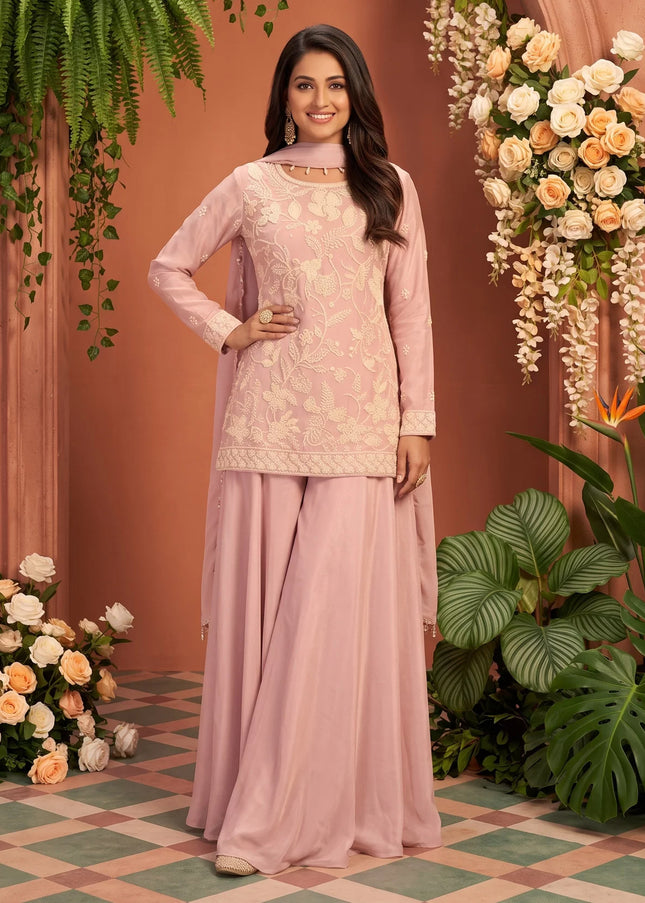 Chinnon Embroidered Sharara Suit Series
