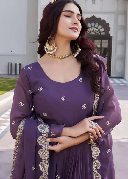 Georgette Embroidered Anarkali Gown Series