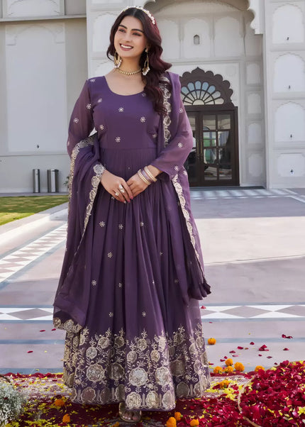 Georgette Embroidered Anarkali Gown Series