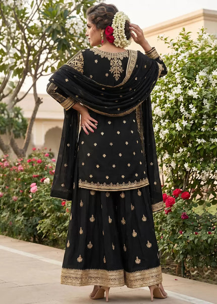 Chinnon Embroidered Sharara Suit Series