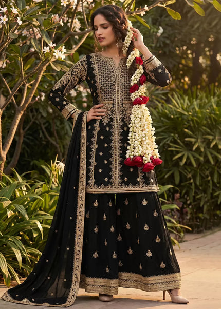 Chinnon Embroidered Sharara Suit Series