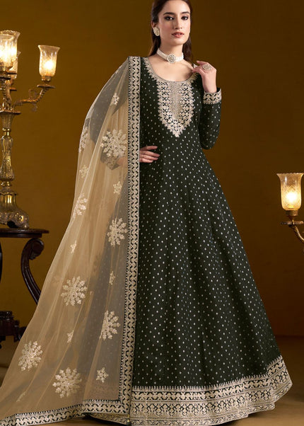 Black Embroidered Anarkali