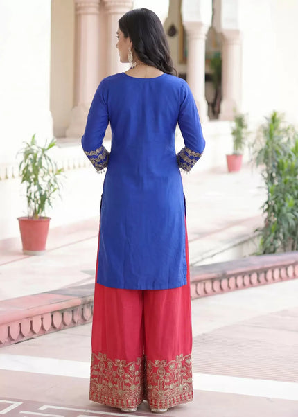 Chinnon Silk Embroidered Palazzo Suit Series