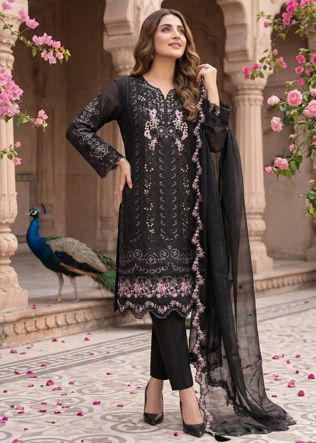Chiffon Embroidered Straight Suit Series