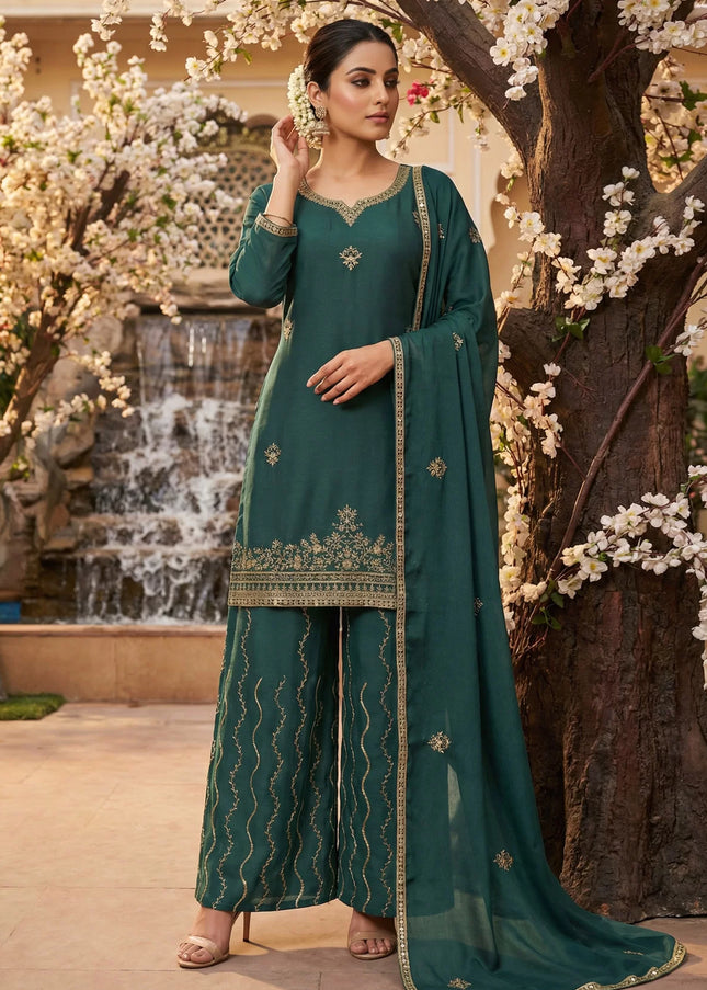 Chinnon Embroidered Palazzo Suit Series
