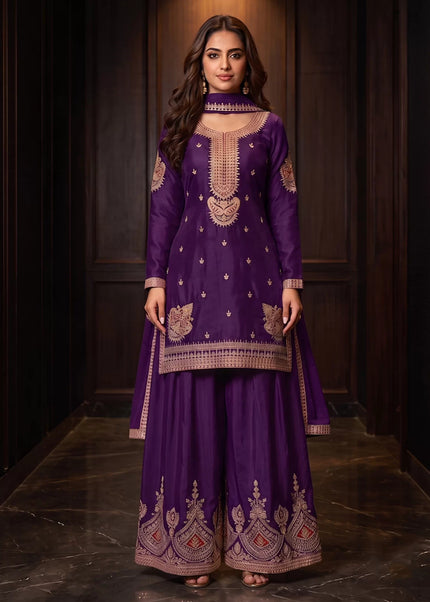 Chinnon Embroidered Palazzo Suit Series