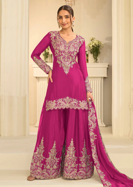 Chinnon Embroidered Sharara Suit Series