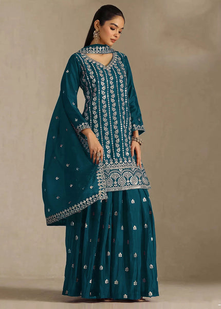 Chinnon Embroidered Sharara Suit Series