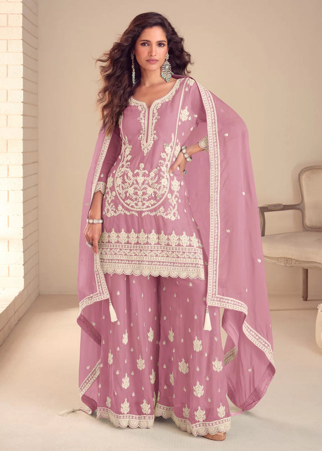 Chinnon Embroidered Sharara Suit Series