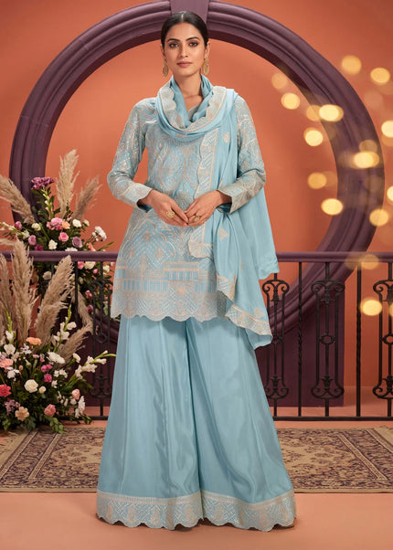 Chinnon Embroidered Sharara Suit Series