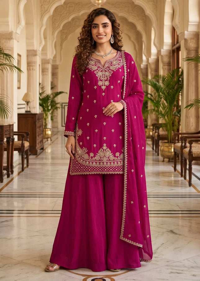 Chinnon Embroidered Sharara Suit Series