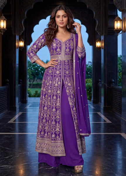 Chinnon Embroidered Anarkali Style Palazzo Suit Series