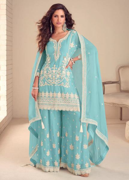 Chinnon Embroidered Sharara Suit Series