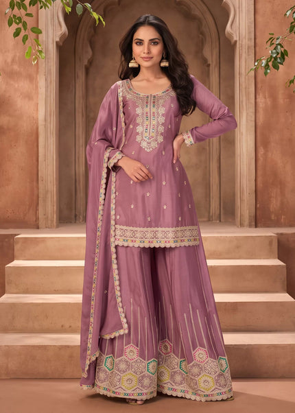 Chinnon Embroidered Sharara Suit Series