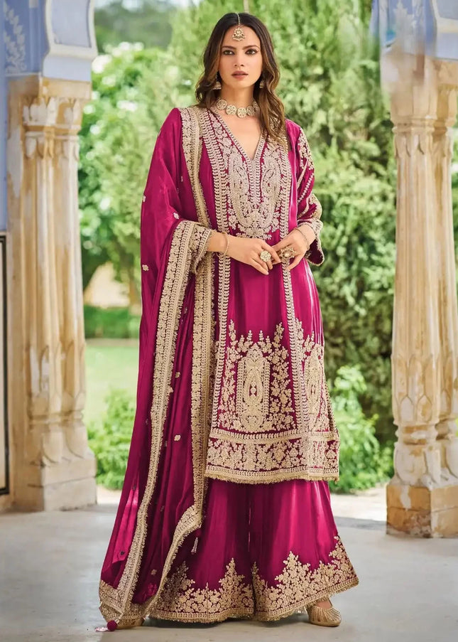 Chinnon Embroidered Sharara Suit Series