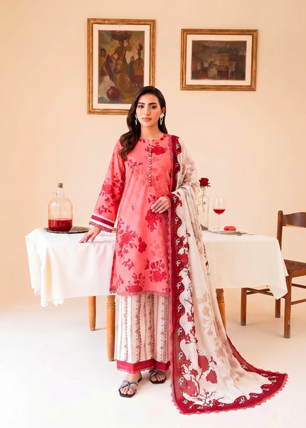 Faiza Faisal | Fnf Prints 2 - Coral Rose