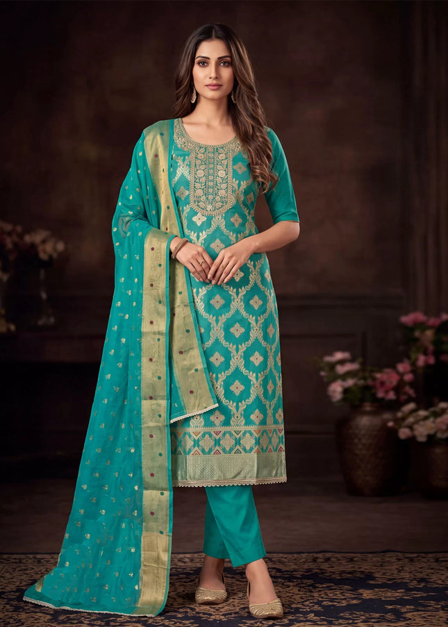 Cotton Embroidered Pant Style Suit Series