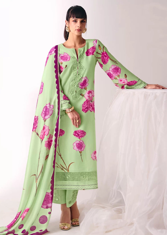 Cotton Printed and Embroidered Pant Syle Suit Series