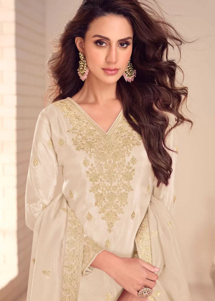 Silk Embroidered Sharara Suit Series