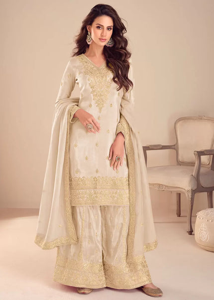 Silk Embroidered Sharara Suit Series
