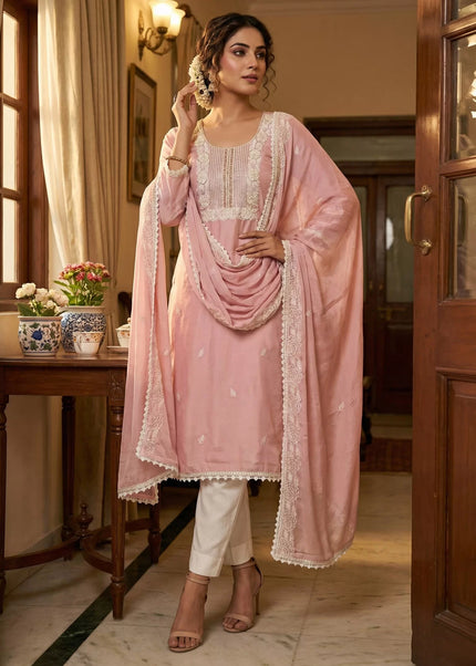 Cotton Embroidered Pant Style Suit Series