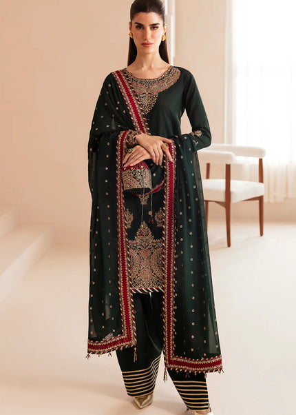 Jazmin | Premium Embroidered Raw Silk UR-7036