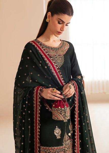 Jazmin | Premium Embroidered Raw Silk UR-7036