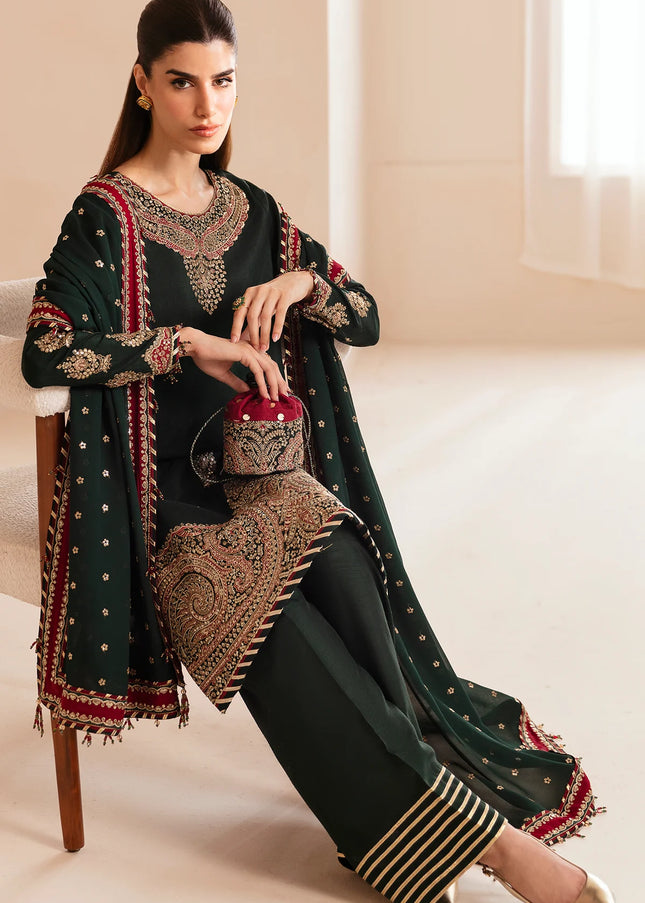 Jazmin | Premium Embroidered Raw Silk UR-7036