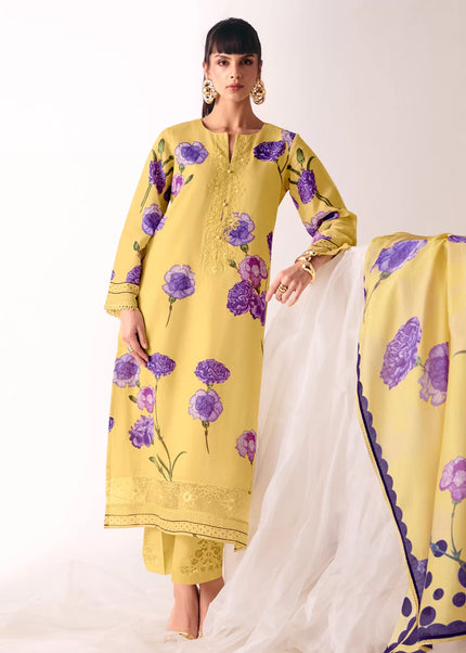 Cotton Printed and Embroidered Pant Syle Suit Series